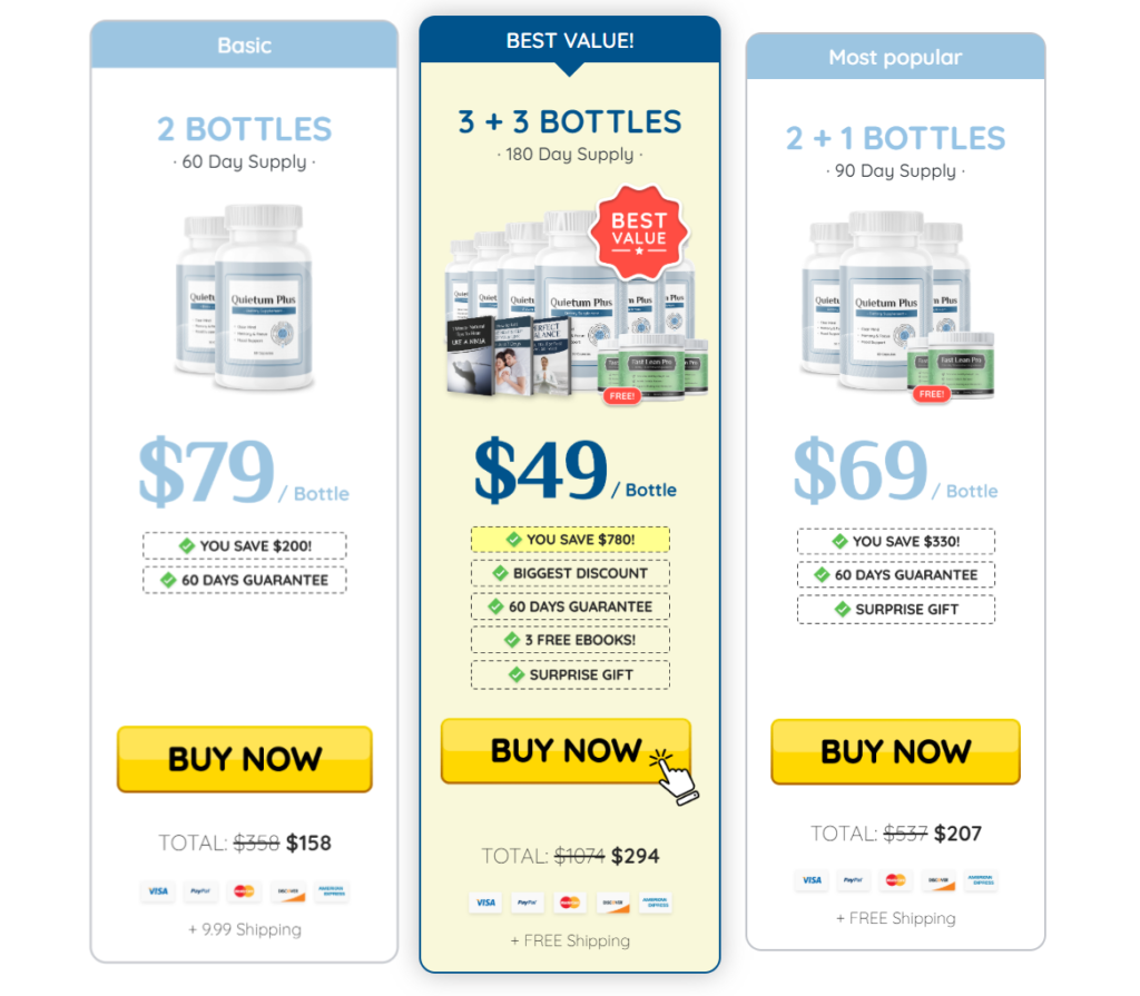 Quietum Plus Price Overview